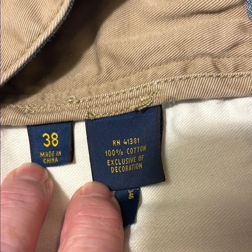 Polo Ralph Lauren Tan Flat Front Relaxed Fit Shorts